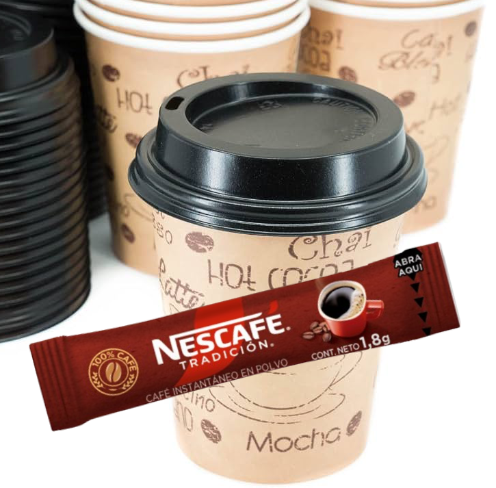 Café stick nescafé + Vaso