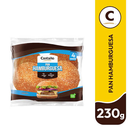 Pan Hamburguesa Castaño 4 Un